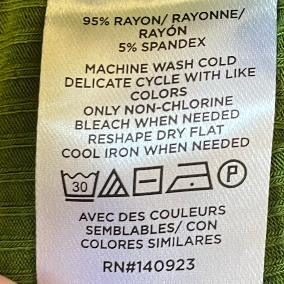 LOFT Roughed Sleeve V-Neck Henley Top Size M Forest Fairy Cottagecore - Picture 5 of 6